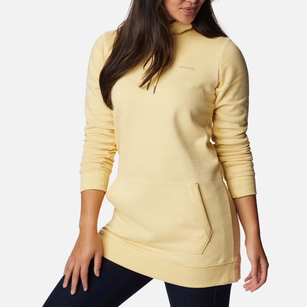 Columbia Women's Yellow Rush Valley Long Hoodie Size Large